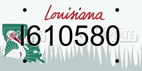 I610580 Louisiana License Plate