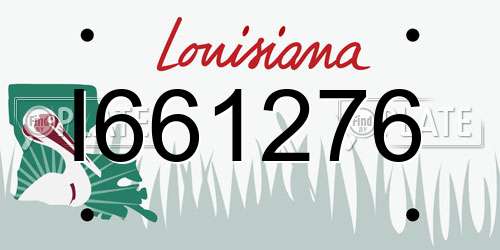 I661276 Louisiana License Plate