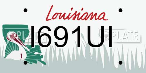 I691UI Louisiana License Plate