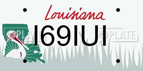 I69IUI Louisiana License Plate