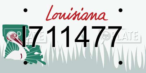 I711477 Louisiana License Plate