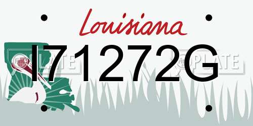 I71272G Louisiana License Plate