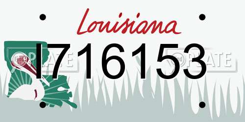 I716153 Louisiana License Plate