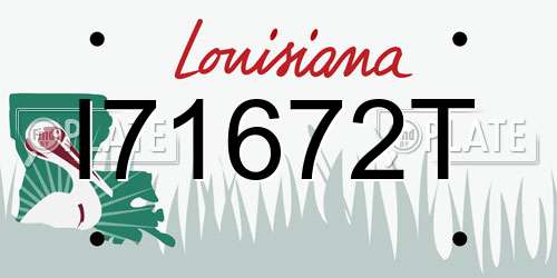 I71672T Louisiana License Plate
