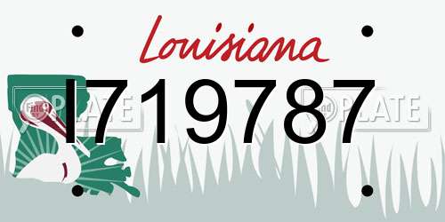 I719787 Louisiana License Plate