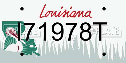 I71978T Louisiana License Plate