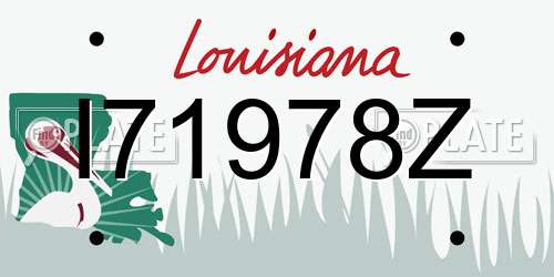 I71978Z Louisiana License Plate