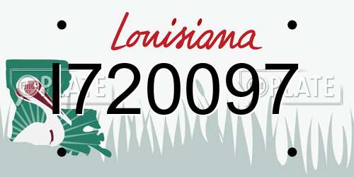 I720097 Louisiana License Plate