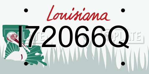 I72066Q Louisiana License Plate