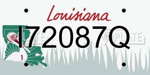 I72087Q Louisiana License Plate