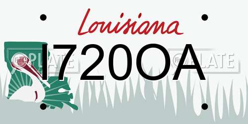 I720OA Louisiana License Plate