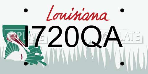 I720QA Louisiana License Plate