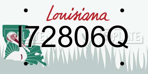 I72806Q Louisiana License Plate