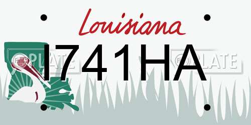 I741HA Louisiana License Plate
