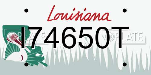 I74650T Louisiana License Plate