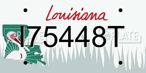 I75448T Louisiana License Plate