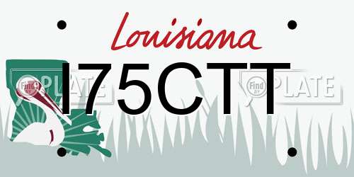 I75CTT Louisiana License Plate