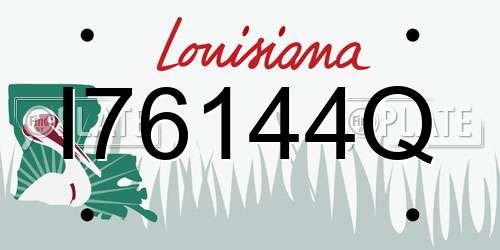 I76144Q Louisiana License Plate