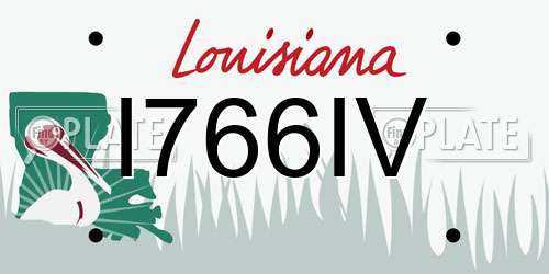 I766IV Louisiana License Plate