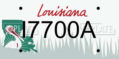 I7700A Louisiana License Plate