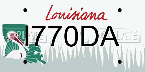I770DA Louisiana License Plate