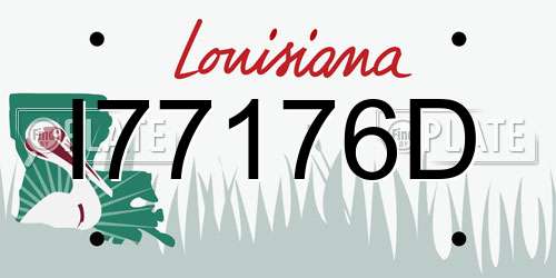 I77176D Louisiana License Plate