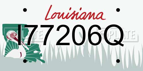 I77206Q Louisiana License Plate