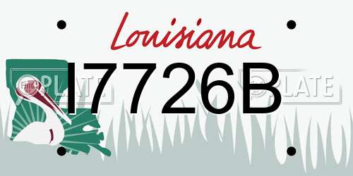 I7726B Louisiana License Plate