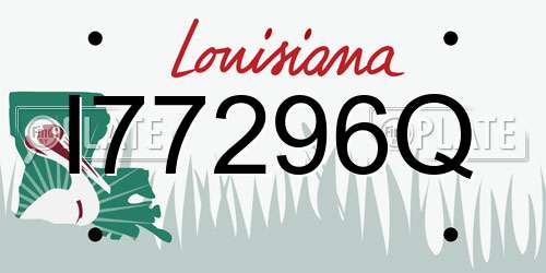 I77296Q Louisiana License Plate