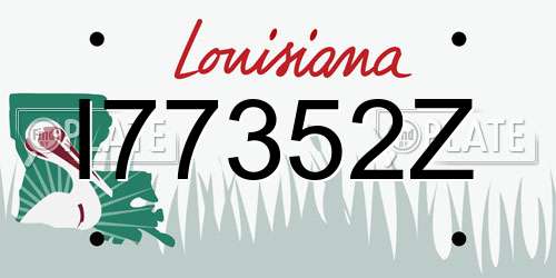 I77352Z Louisiana License Plate