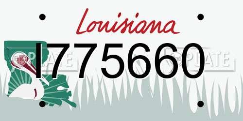 I775660 Louisiana License Plate