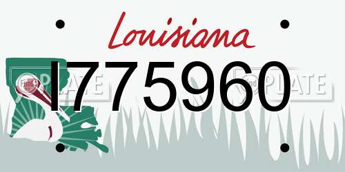 I775960 Louisiana License Plate