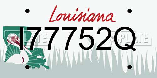 I77752Q Louisiana License Plate