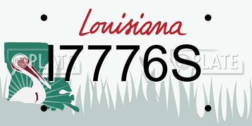 I7776S Louisiana License Plate