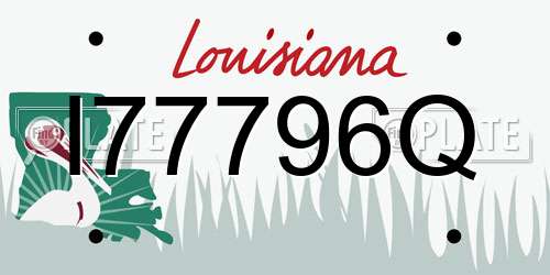 I77796Q Louisiana License Plate