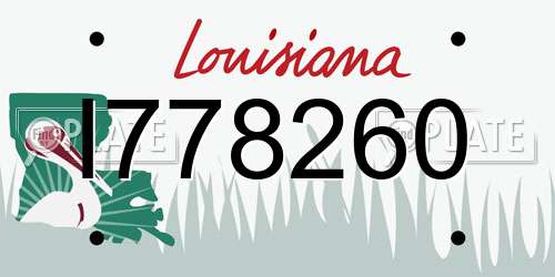 I778260 Louisiana License Plate