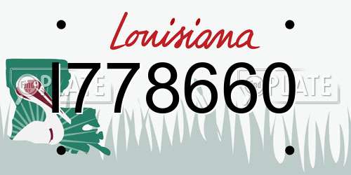 I778660 Louisiana License Plate