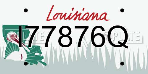 I77876Q Louisiana License Plate