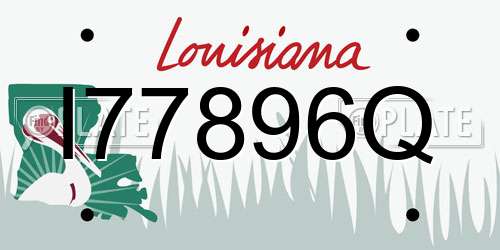 I77896Q Louisiana License Plate