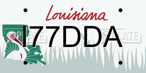 I77DDA Louisiana License Plate