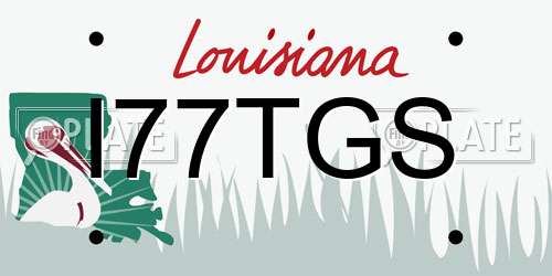 I77TGS Louisiana License Plate