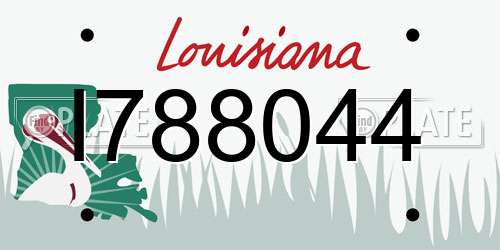 I788044 Louisiana License Plate