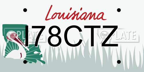 I78CTZ Louisiana License Plate