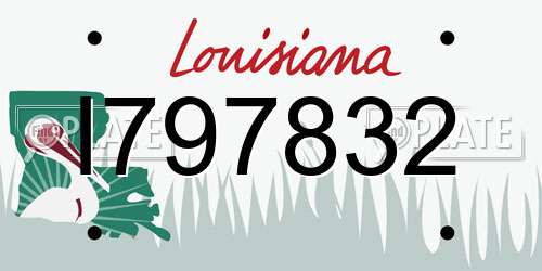 I797832 Louisiana License Plate