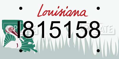 I815158 Louisiana License Plate