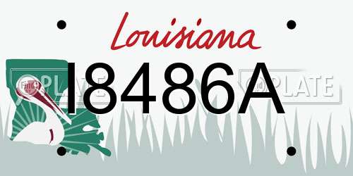 I8486A Louisiana License Plate