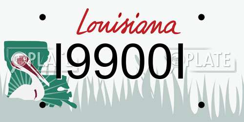 I9900I Louisiana License Plate