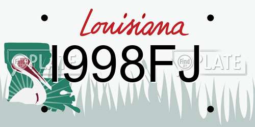 I998FJ Louisiana License Plate