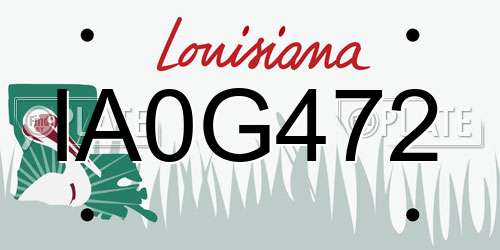 IA0G472 Louisiana License Plate