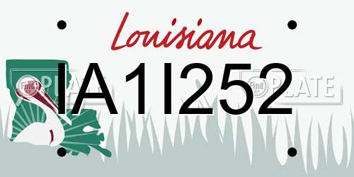 IA1I252 Louisiana License Plate